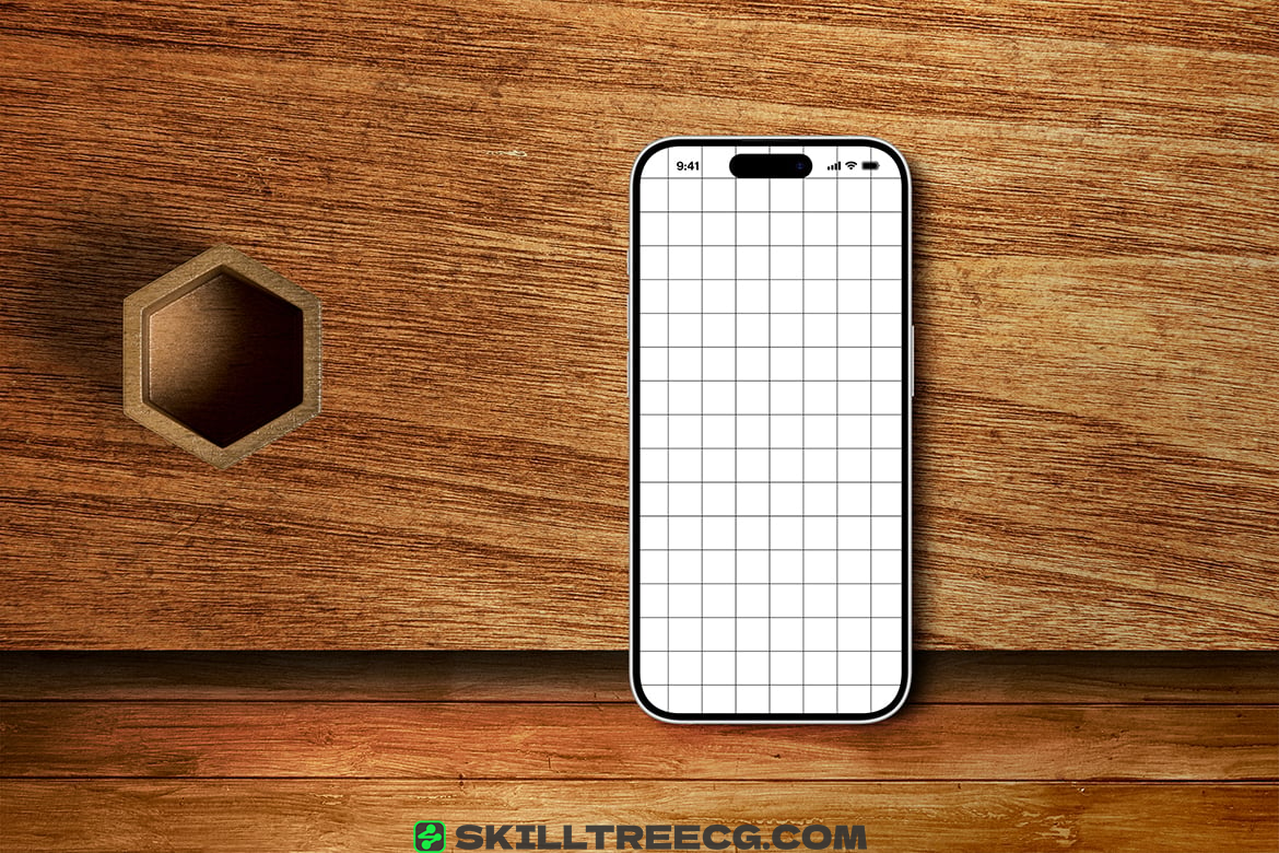 图片[2]-iPhone Mockup On The Wood Texture（315800）-技能树